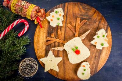 Tostada de aperitivo sano para Navidad