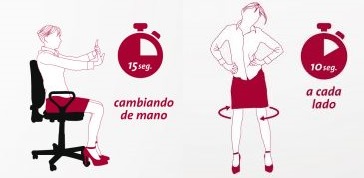 Estiramientos de muñeca y cintura