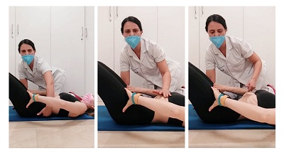 Primer ejercicio de hipopresivo en posición tumbada