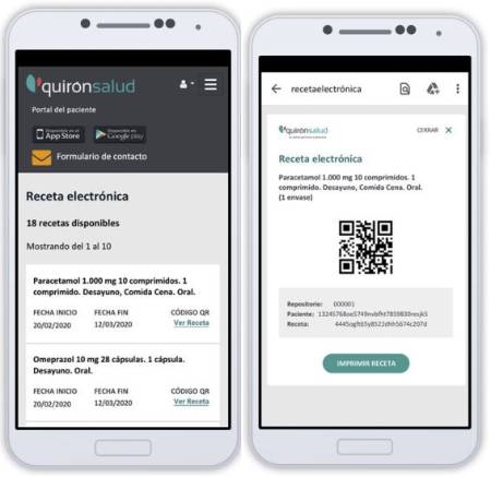 Receta electrónica privada en el teléfono móvil