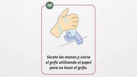 Paso 10: cómo secar las manos