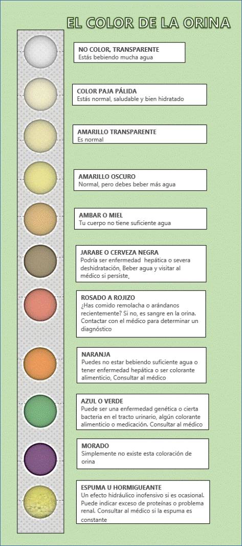 Significado del color de la orina