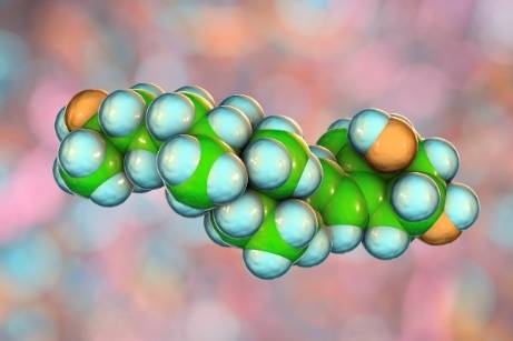 Representación de molécula del calcitriol, forma activa de vitamina D3